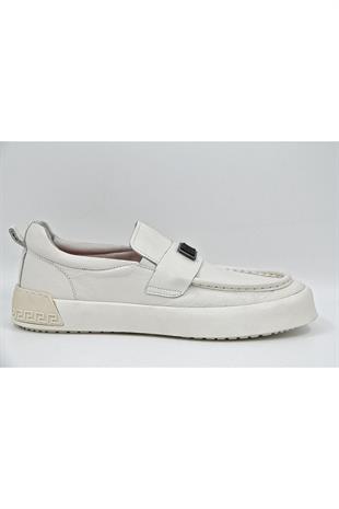 Luciano Bellini Alfa 5405 Erkek Loafer Ayakkabı - KREM