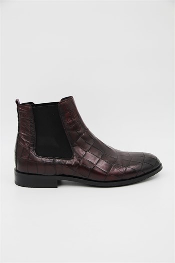 Luciano Bellini Bj3001 Reptil Erkek Klasik Bot - BORDO