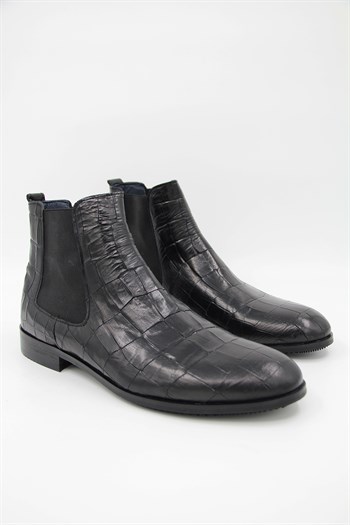 Luciano Bellini Bj3001 Reptil Erkek Klasik Bot - SİYAH