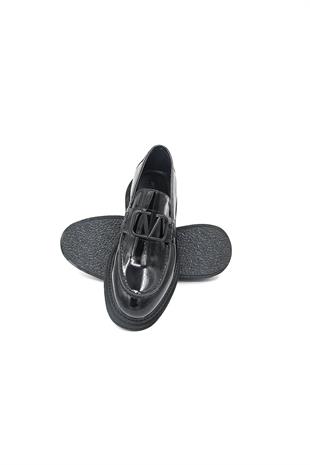 Luciano Bellini C22805-2 Erkek Loafer Ayakkabı - SİYAH RUGAN