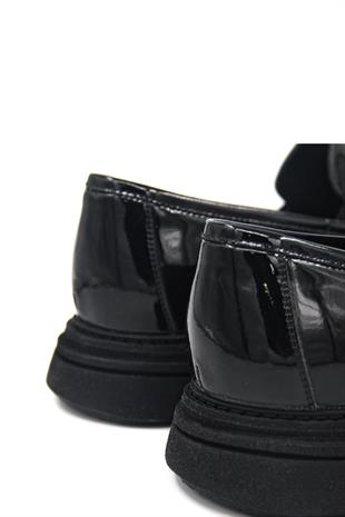 Luciano Bellini C22805-2 Erkek Loafer Ayakkabı - SİYAH RUGAN