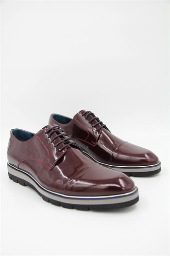 Luciano Bellini E606 Erkek Rugan Ayakkabı - BORDO