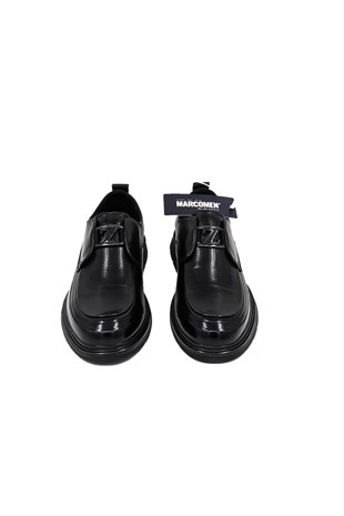 Marcomen 8006956 Croco Baskılı Erkek Casual Ayakkabı - SİYAH CROCO DERİ