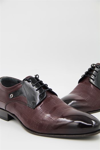 Oggi 013508 Kösele Erkek Klasik Ayakkabı - BORDO