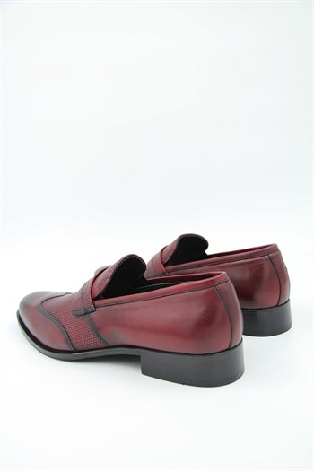 Oggi 013700-60 Kösele Erkek Klasik Ayakkabı - BORDO