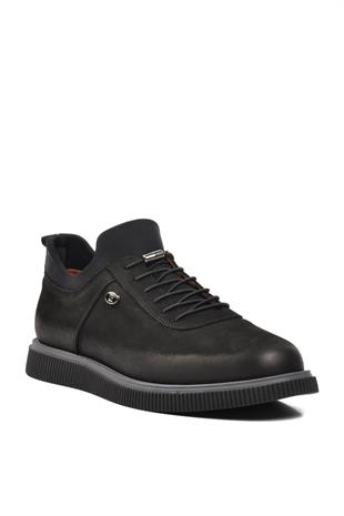 Pierre Cardin 61896 Erkek Casual Ayakkabı - SİYAH NUBUK