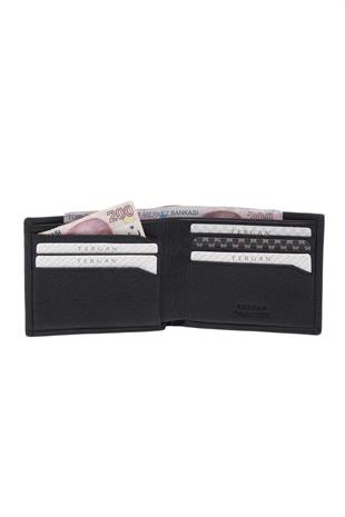 Tergan S1CE00001654-A97 Deri Erkek Cüzdan - SİYAH