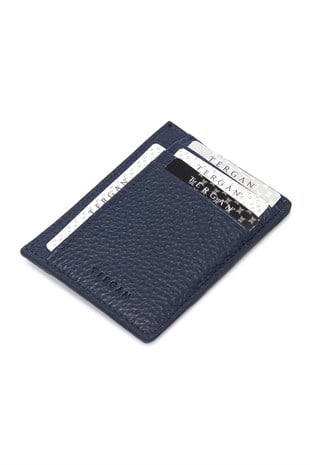 Tergan S1KK00001676-A41 Hakiki Deri Unisex Kredi Kartlık - LACİVERT