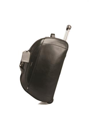 Tergan S1SC00002566-A97  Deri Unisex Seyahat Çantası - SİYAH
