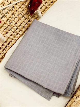 Gri Müslin Battaniye 80x100