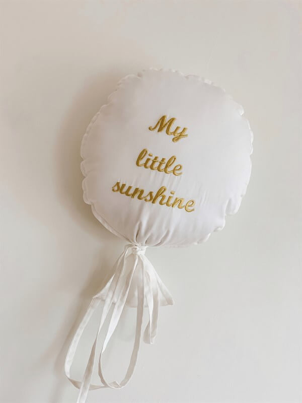 My little sunshine Dekoratif Balon Yastık- Beyaz Altın