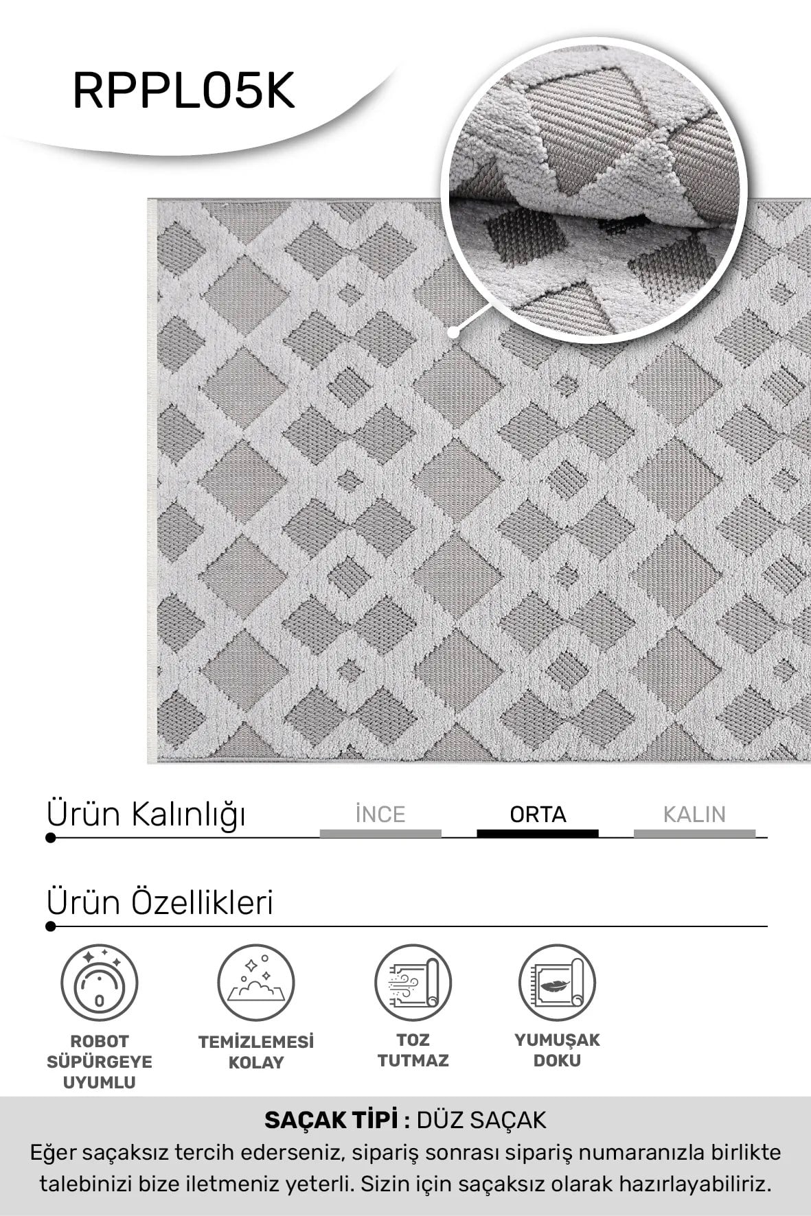 MASAL-Bej/Gri- Özel Ölçü- Oturma Odası, Koridor, Yatak Odası Halısı- Robot Süpürgeye Uyumlu-Kolay Temizlenebilir- Uygun Fiyat