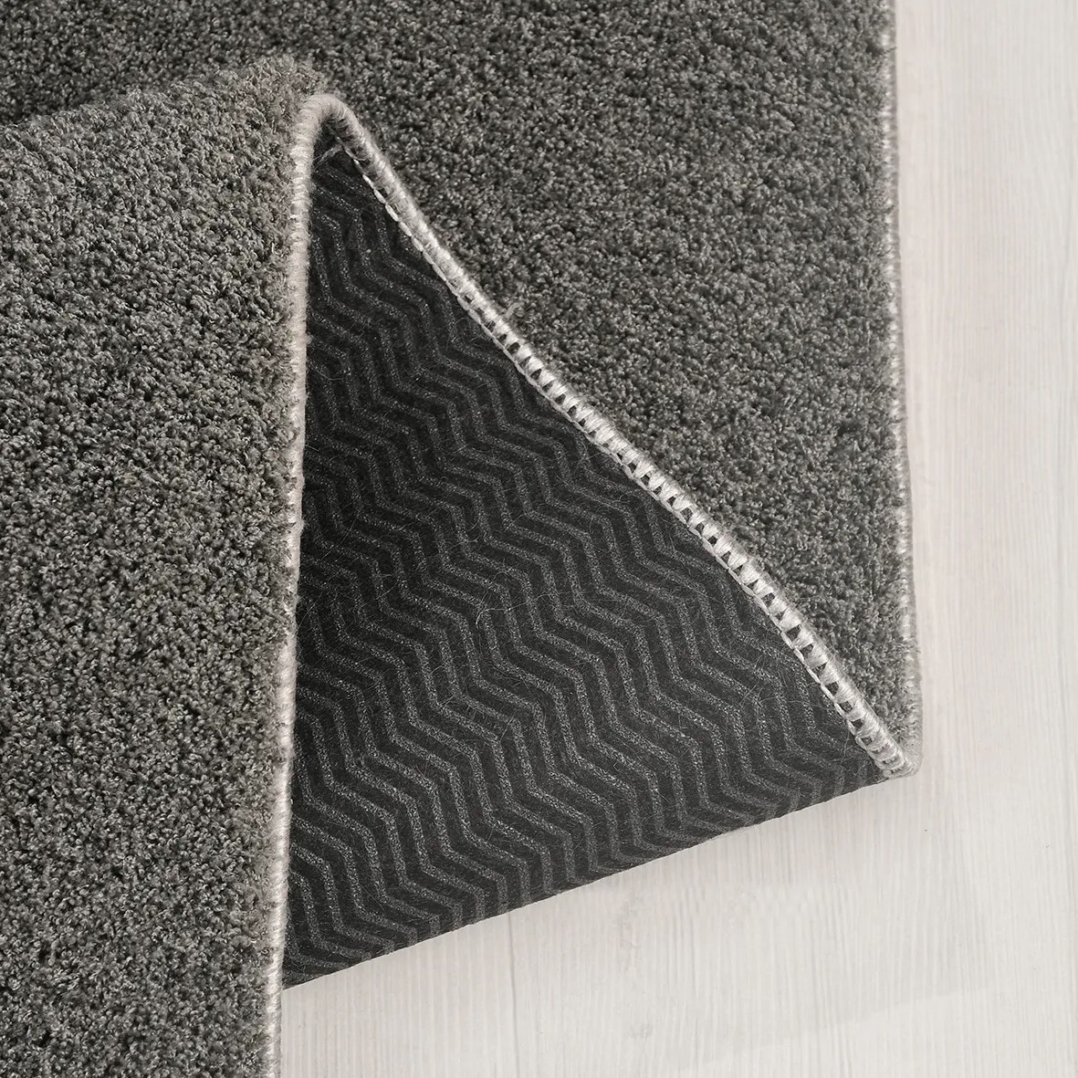 Mars-Antrasit-Premium Kadifemsi Halı Oturma Odası-Salon-Mutfak-Kaymaz Taban -Yıkanabilir-Modern