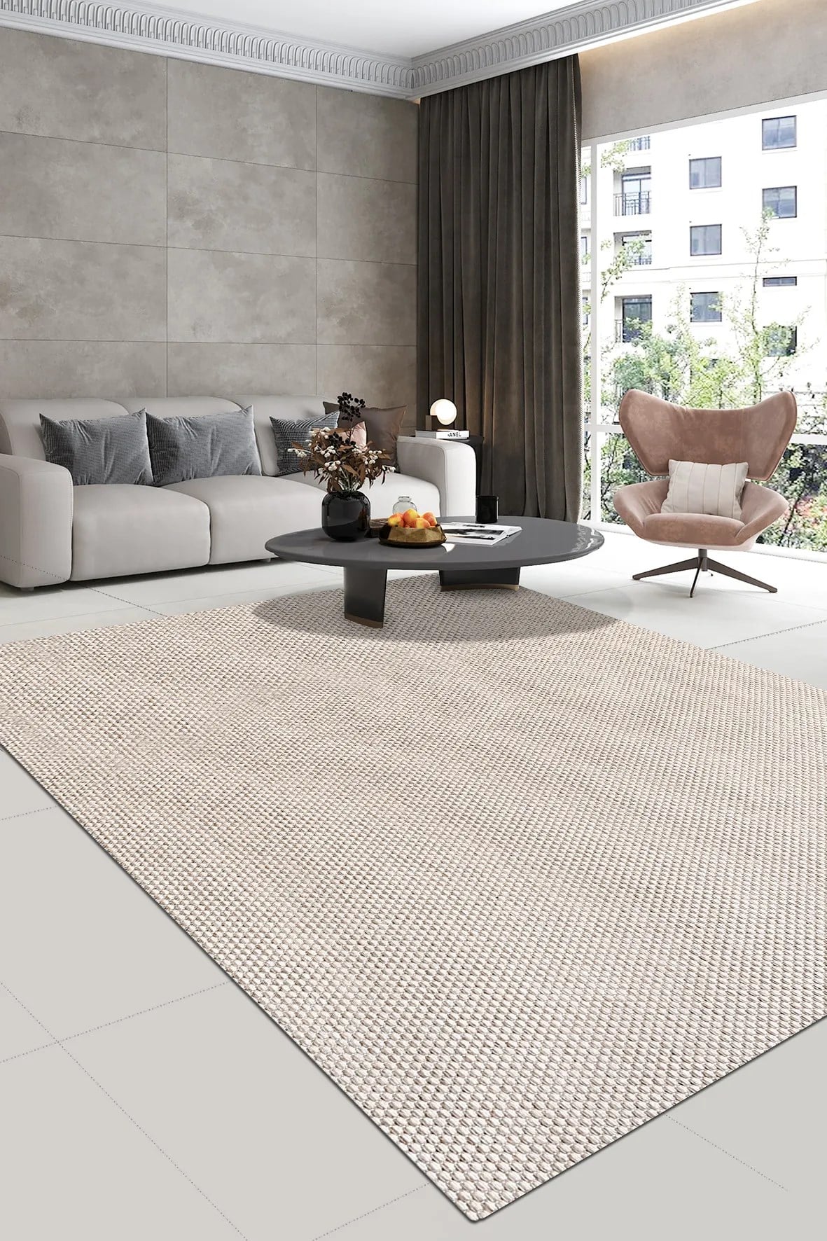 VALE - Vizon/Krem-Özel Ölçü-Mutfak,Koridor-Kaydırmaz Taban- Robot Süpürgeye Uyumlu-Kolay temizlenebilir-Sisal - Uygun Fiyat