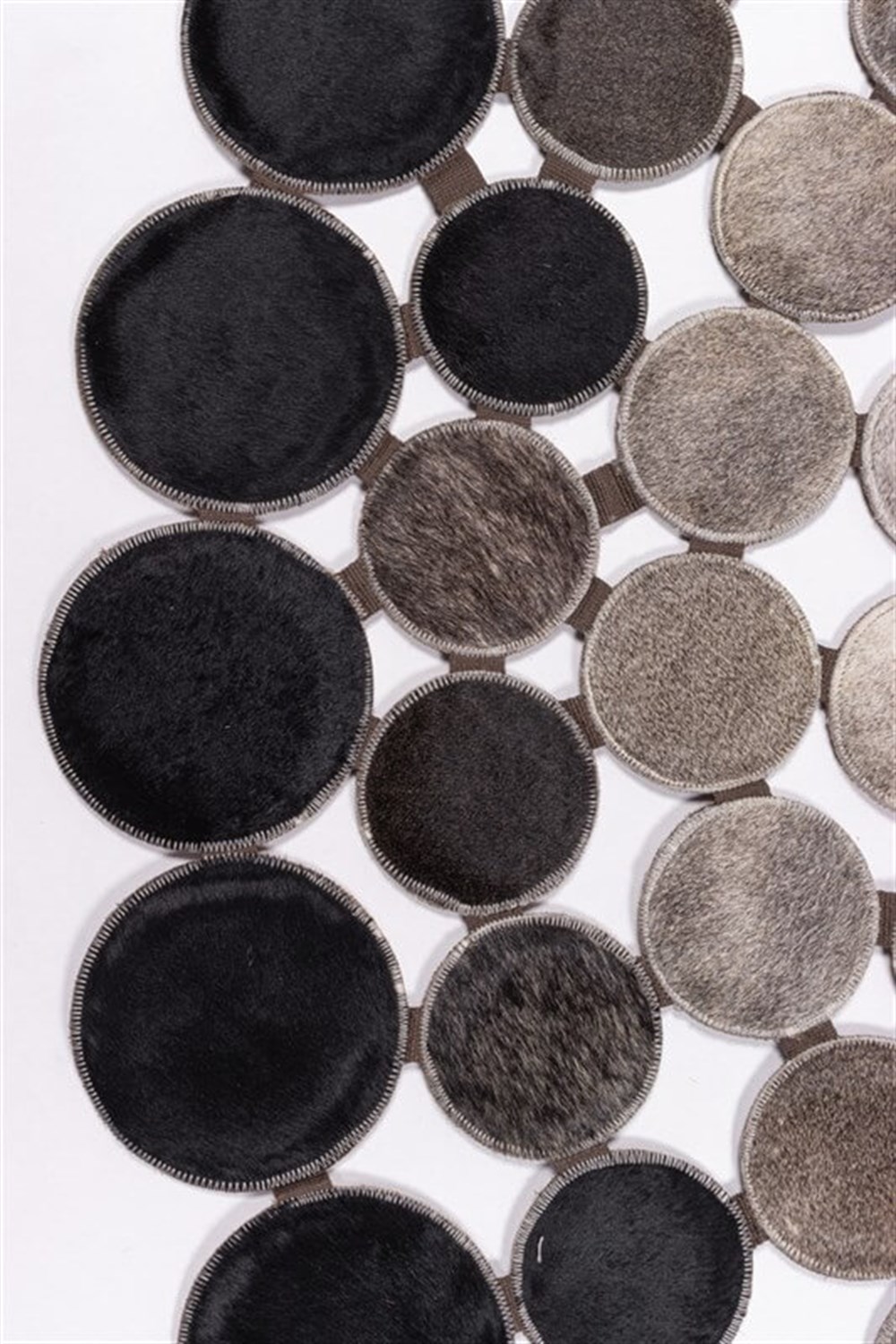 HAKİKİ PATCHWORK DERİ HALI STYLE ST 01 SİYAH