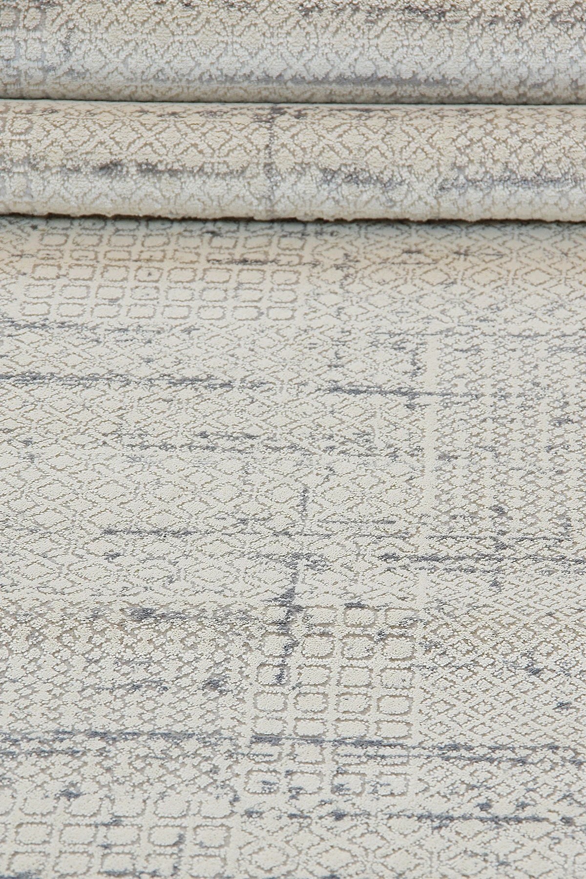 Kashe Halı Solid 8613 Gri Kesme Rulo Yolluk