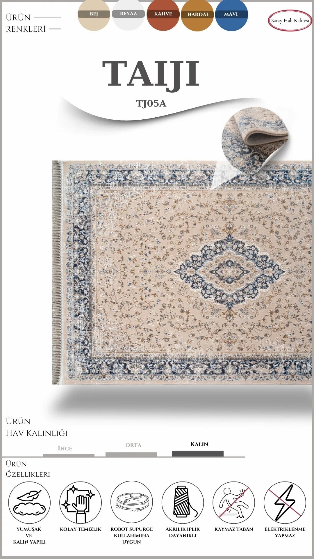 Klasik Salon Halısı TAIJI TJ05A