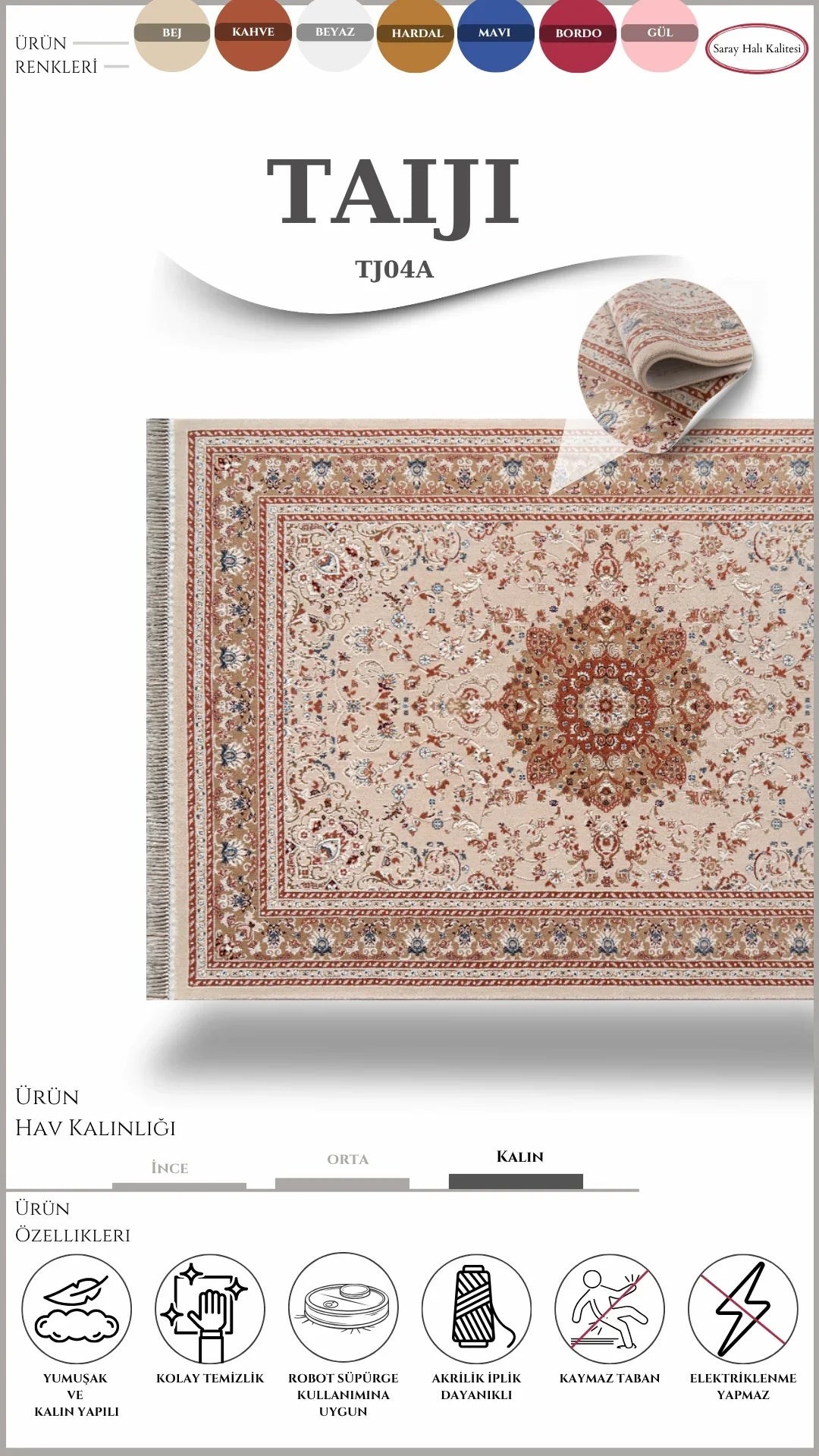 Klasik Salon Halısı TAIJI TJ04A
