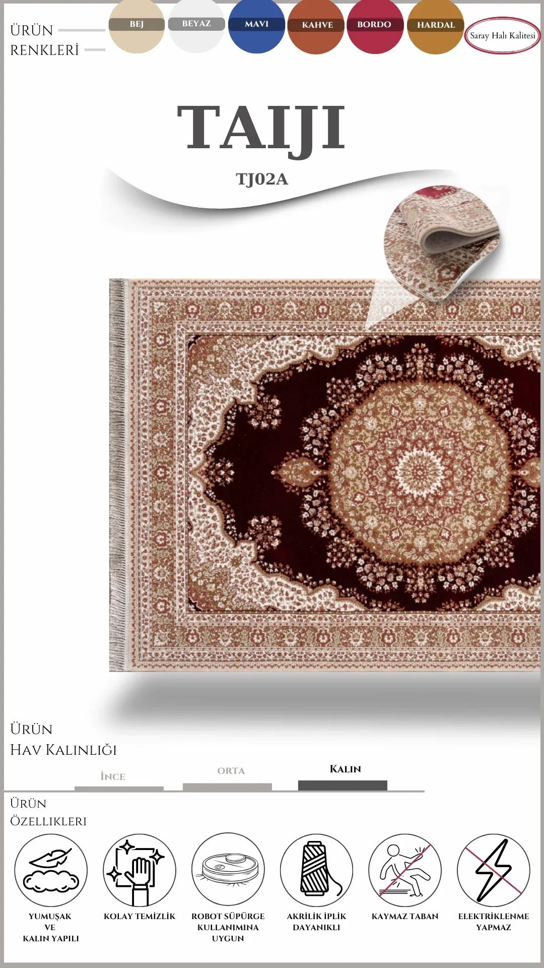 Klasik Salon Halısı TAIJI TJ02A