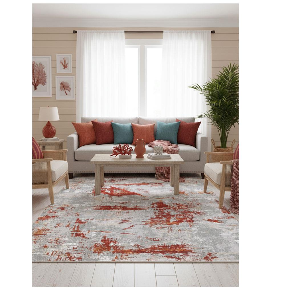 WOOLKNOT HALI CRAFT 1052EB GRİ RED