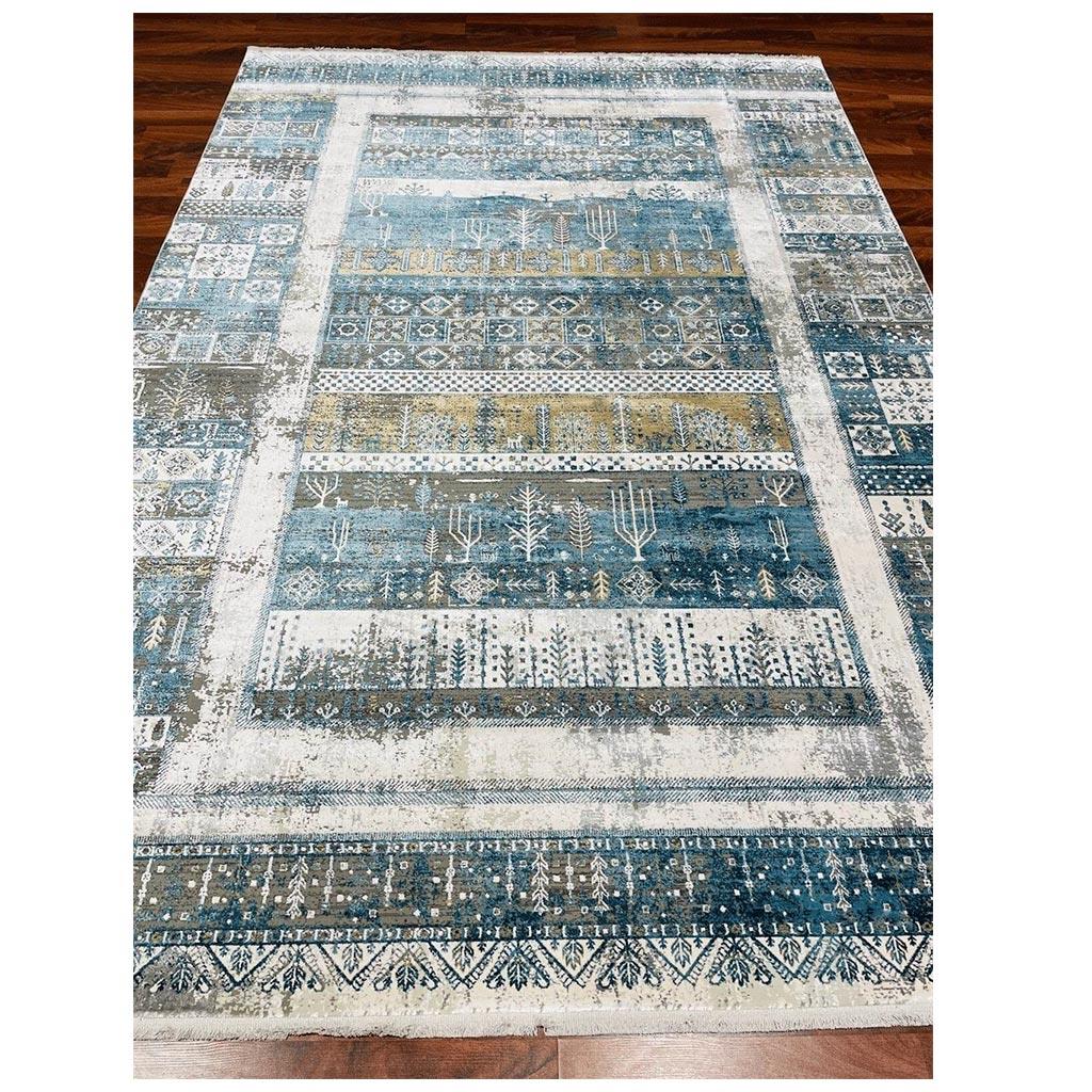 WOOLKNOT HALI CRAFT M366B KOYU GRİ MAVİ