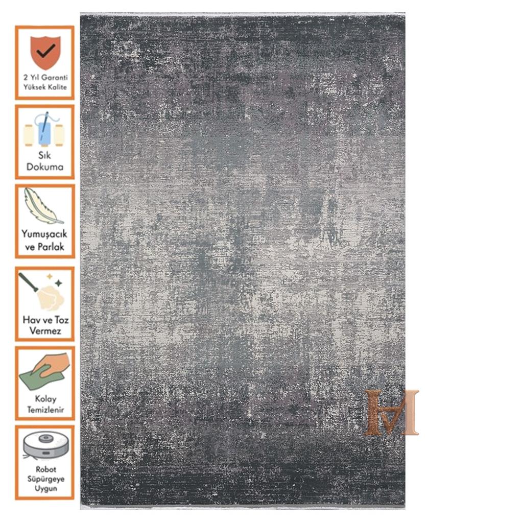 WOOLKNOT HALI CRAFT M472A KREM KOYU GRİ