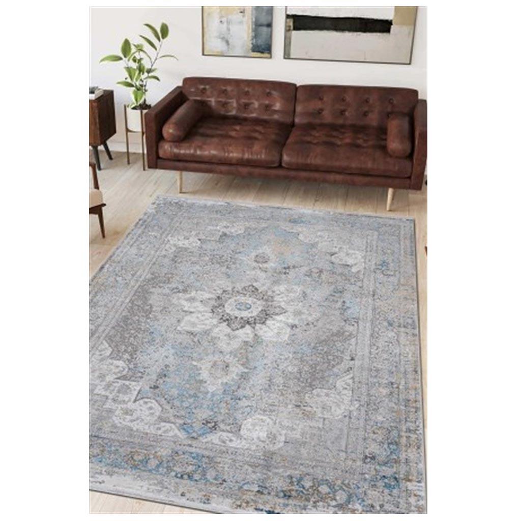 WOOLKNOT HALI CRAFT MT002 GRİ MAVİ