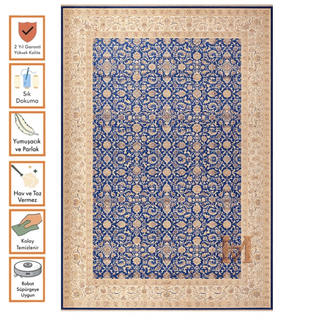 WOOLKNOT HALI ROYAL RYL03 LACİVERT