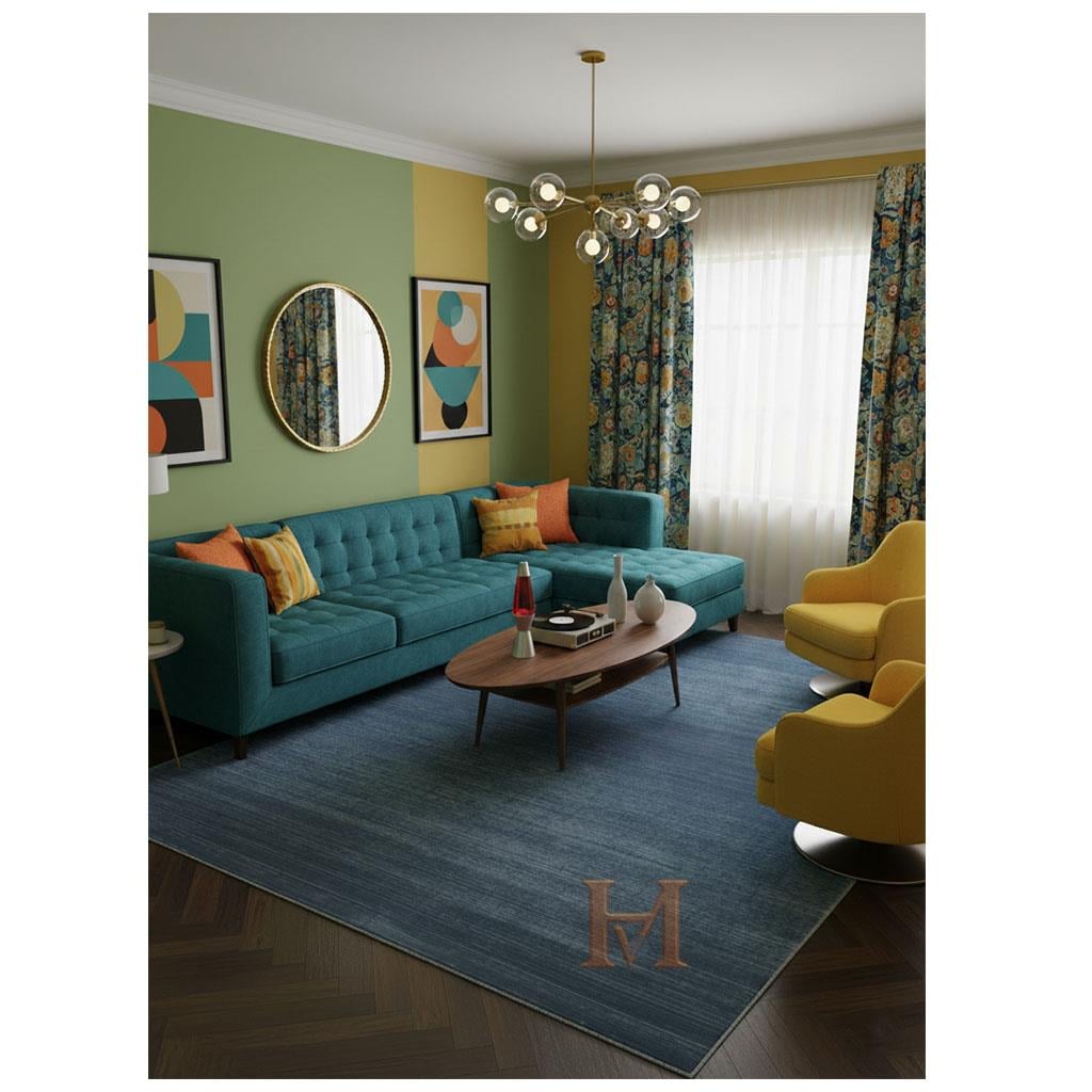 WOOLKNOT HALI FLAT M497M KREM MAVİ