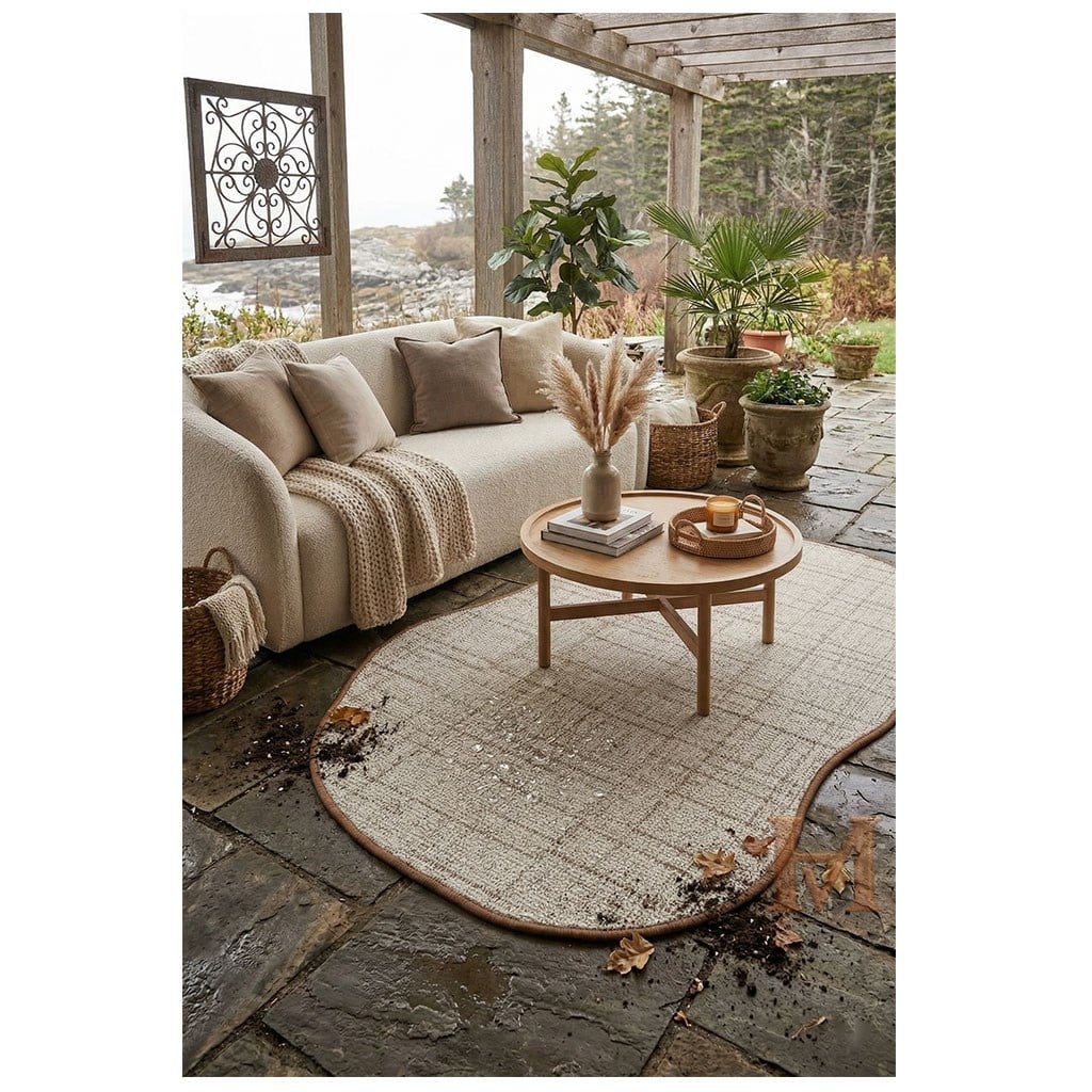 PERA LUSSO SİSAL LOOK LK001 KREM CANVAS3