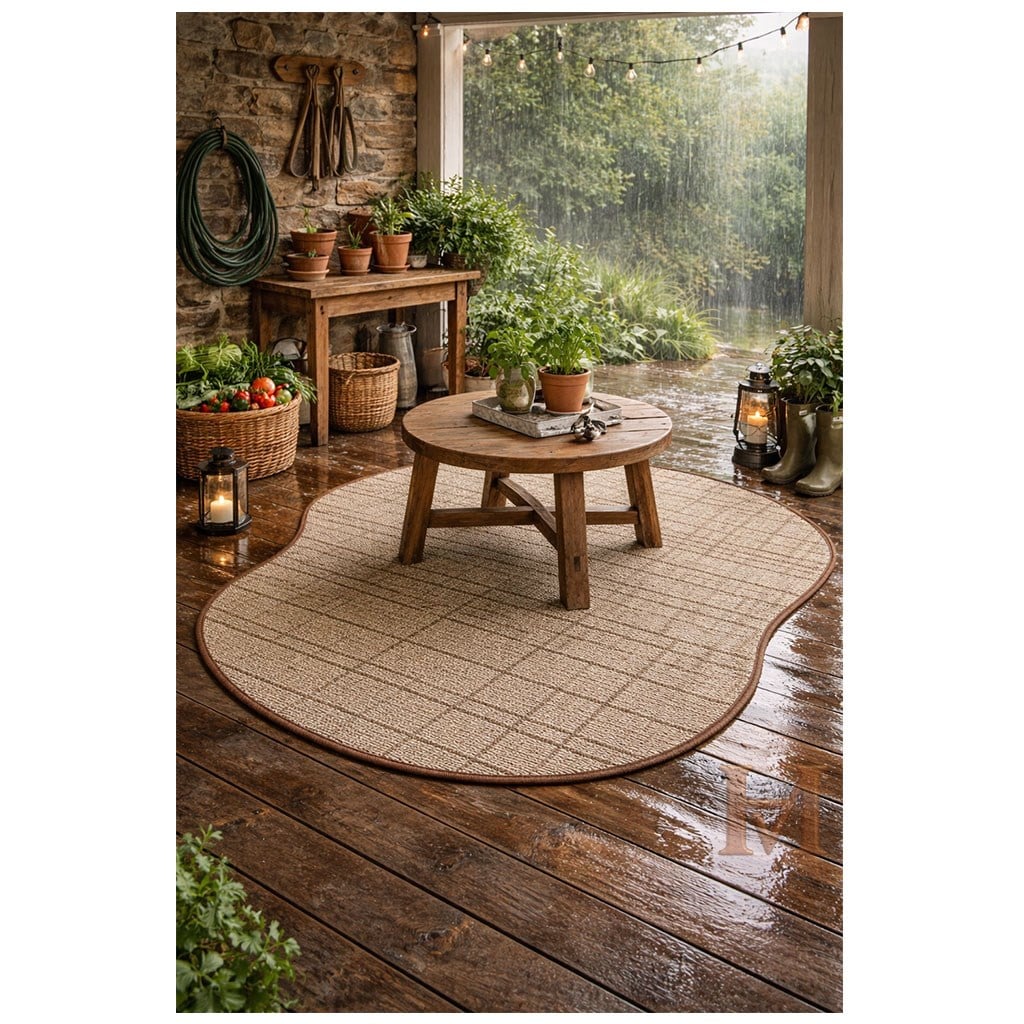 PERA LUSSO SİSAL LOOK LK003 KAHVE CANVAS1