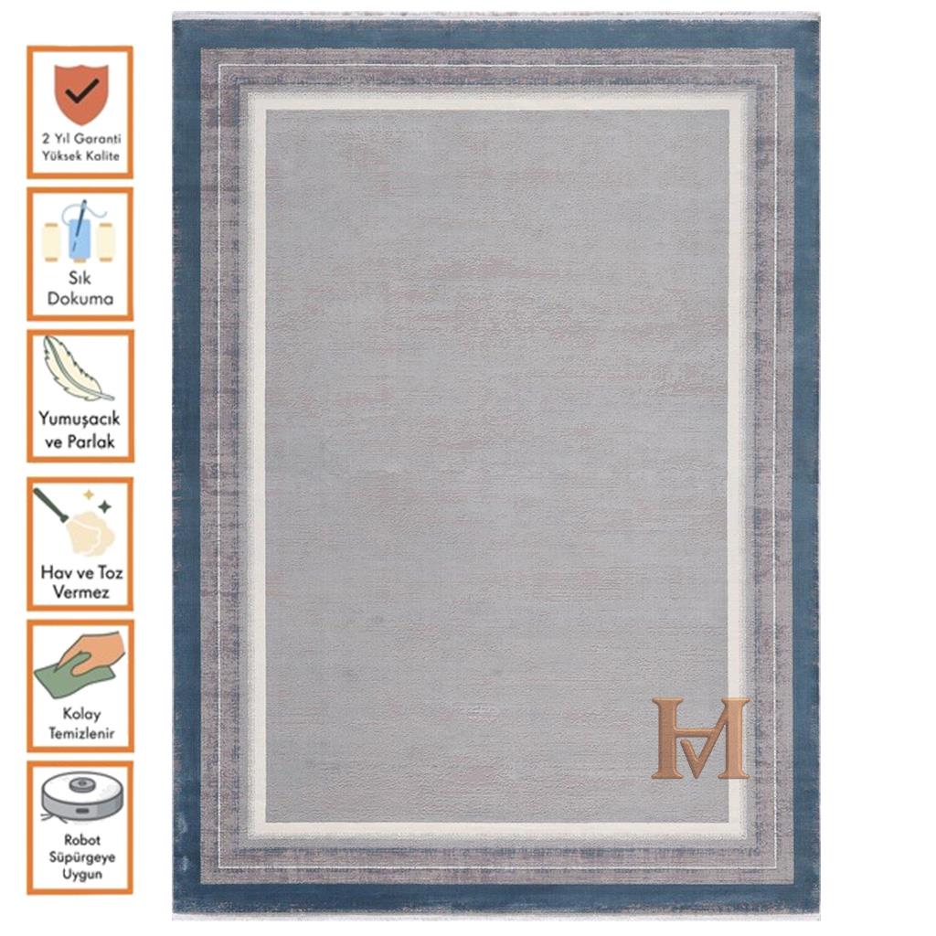 WOOLKNOT HALI FLAT M542I GRİ MAVİ