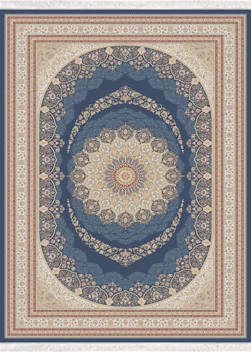 WOOLKNOT HALI İPEK 1147C KREM LACİVERTWoolknotWOOLKNOT HALI İPEK 1147C KREM LACİVERT