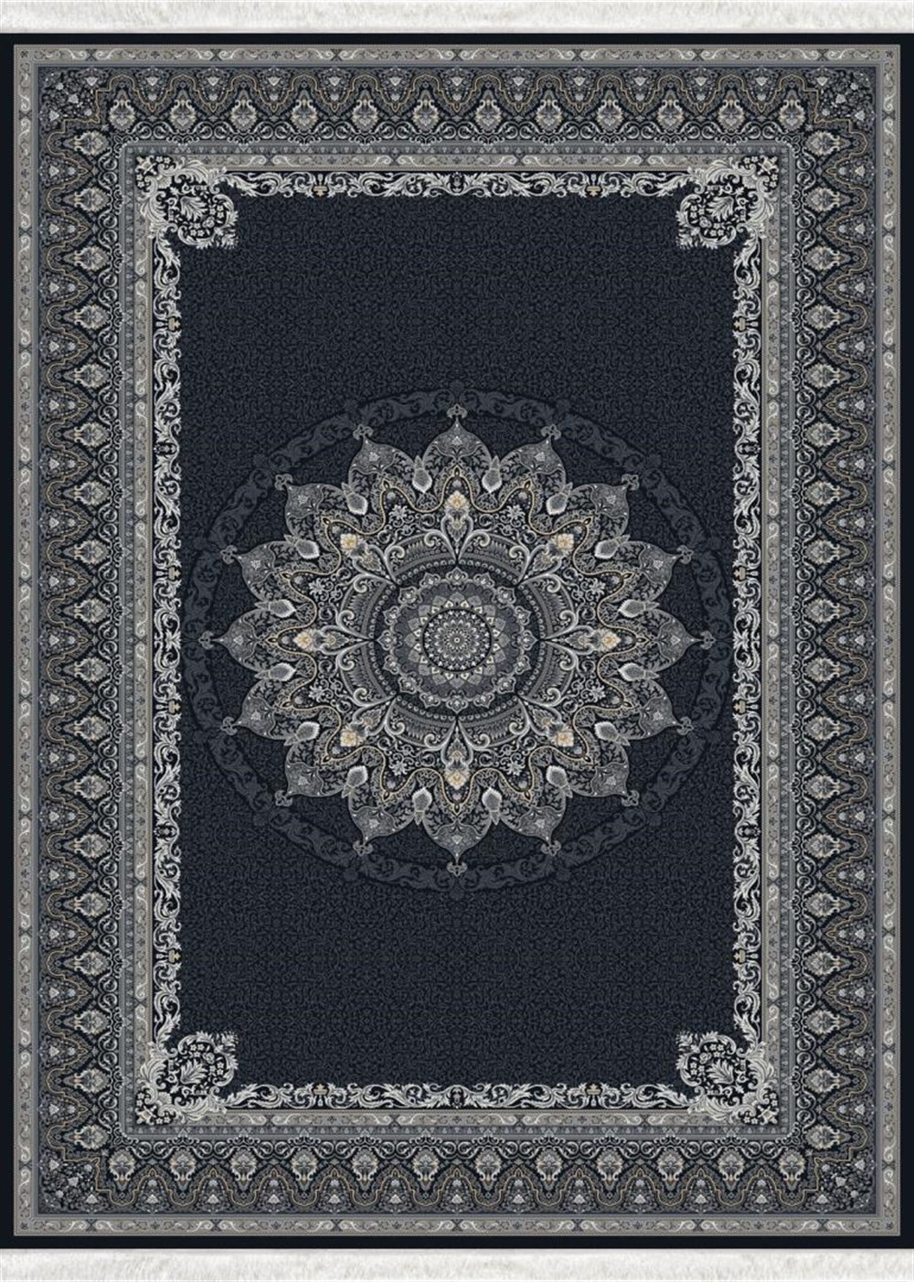 WOOLKNOT HALI İPEK 1247A SİYAH ANTRASİTWoolknotWOOLKNOT HALI İPEK 1247A SİYAH ANTRASİT