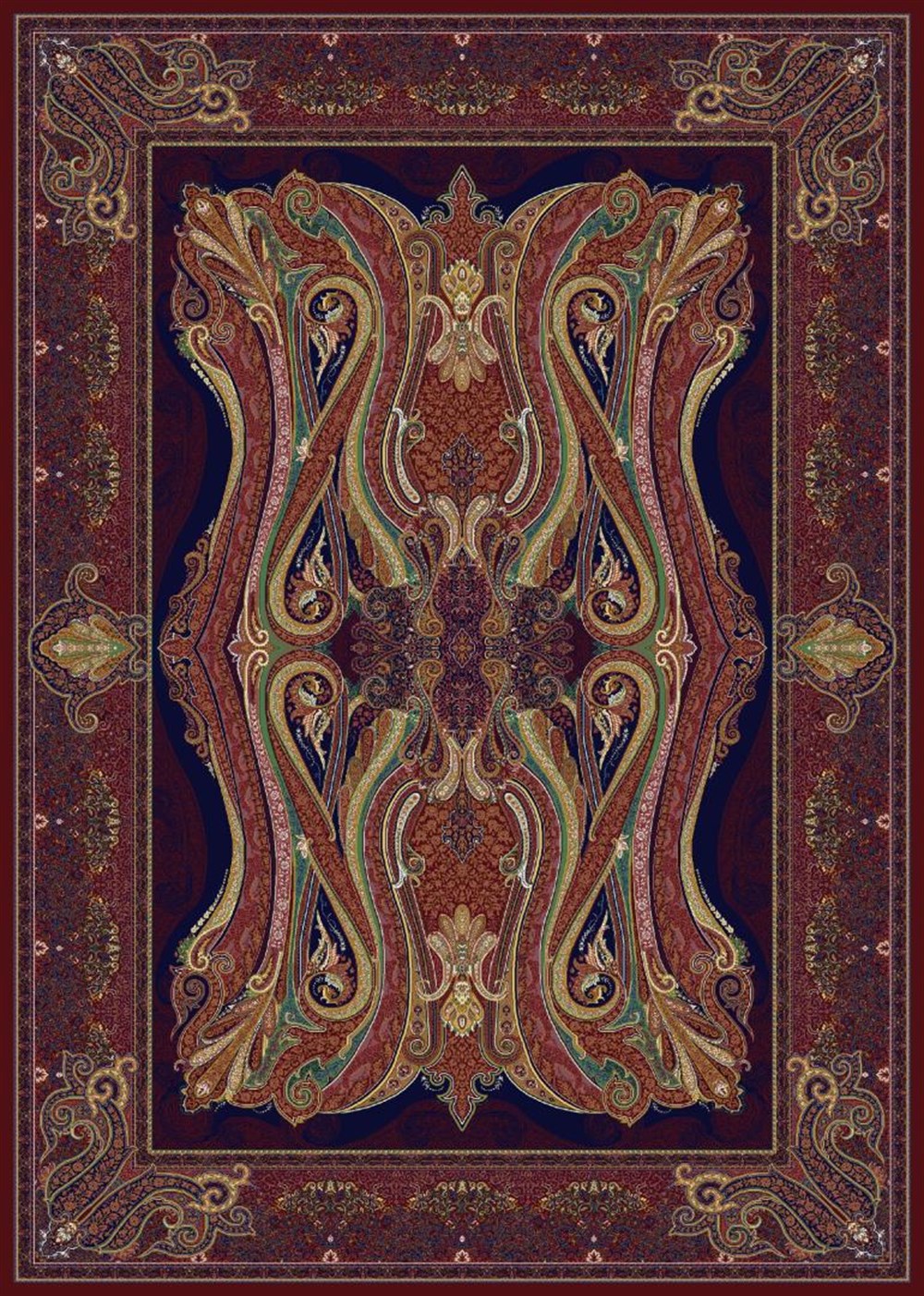 WOOLKNOT HALI ISFAHAN 2205X BORDO KREMWoolknotWOOLKNOT HALI ISFAHAN 2205X BORDO KREM