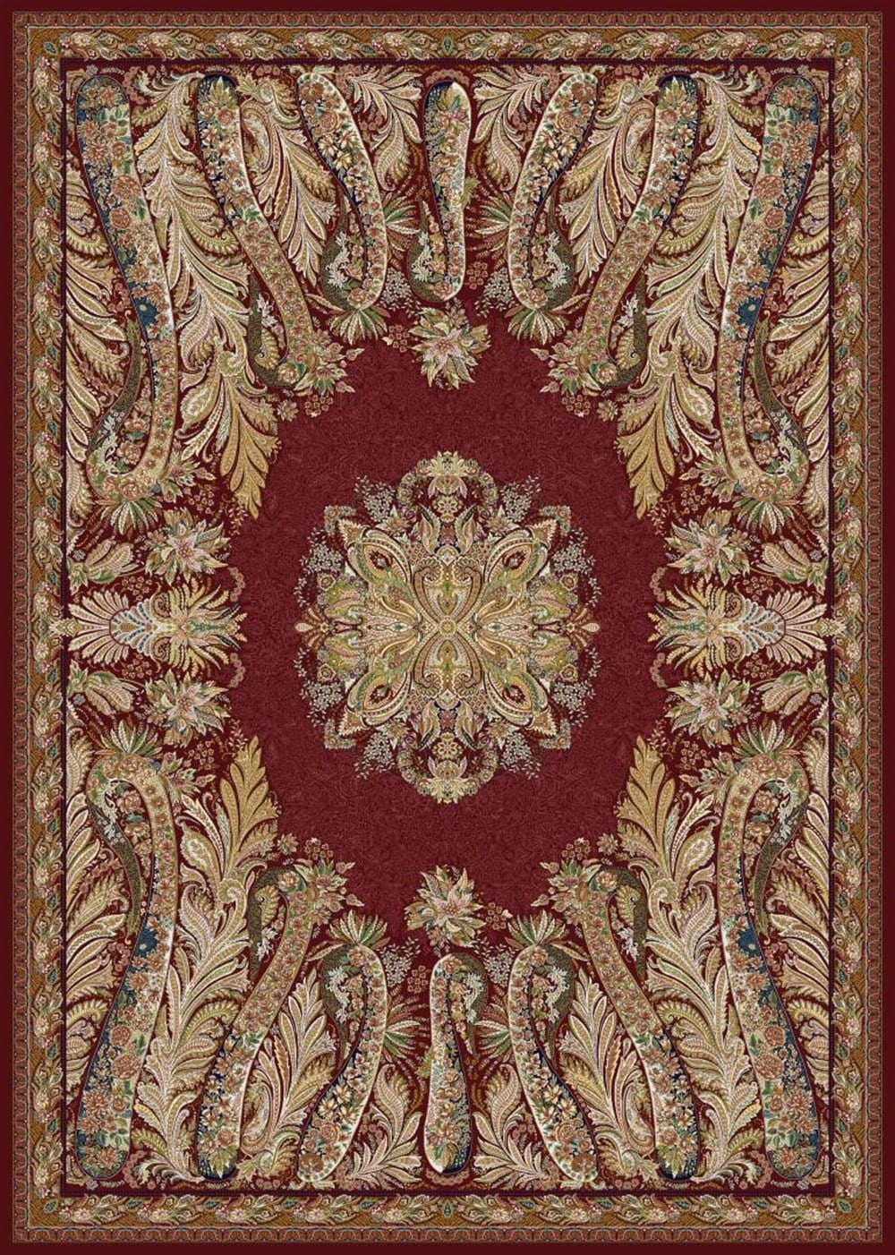 WOOLKNOT HALI ISFAHAN 2219H BORDO KREMWoolknotWOOLKNOT HALI ISFAHAN 2219H BORDO KREM