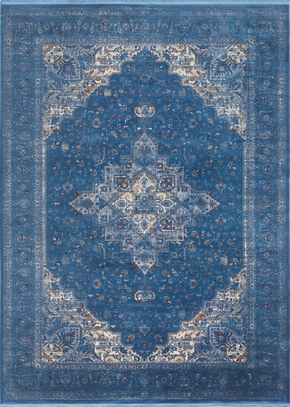 WOOLKNOT HALI MAVERY 2222B MAVİ KREM