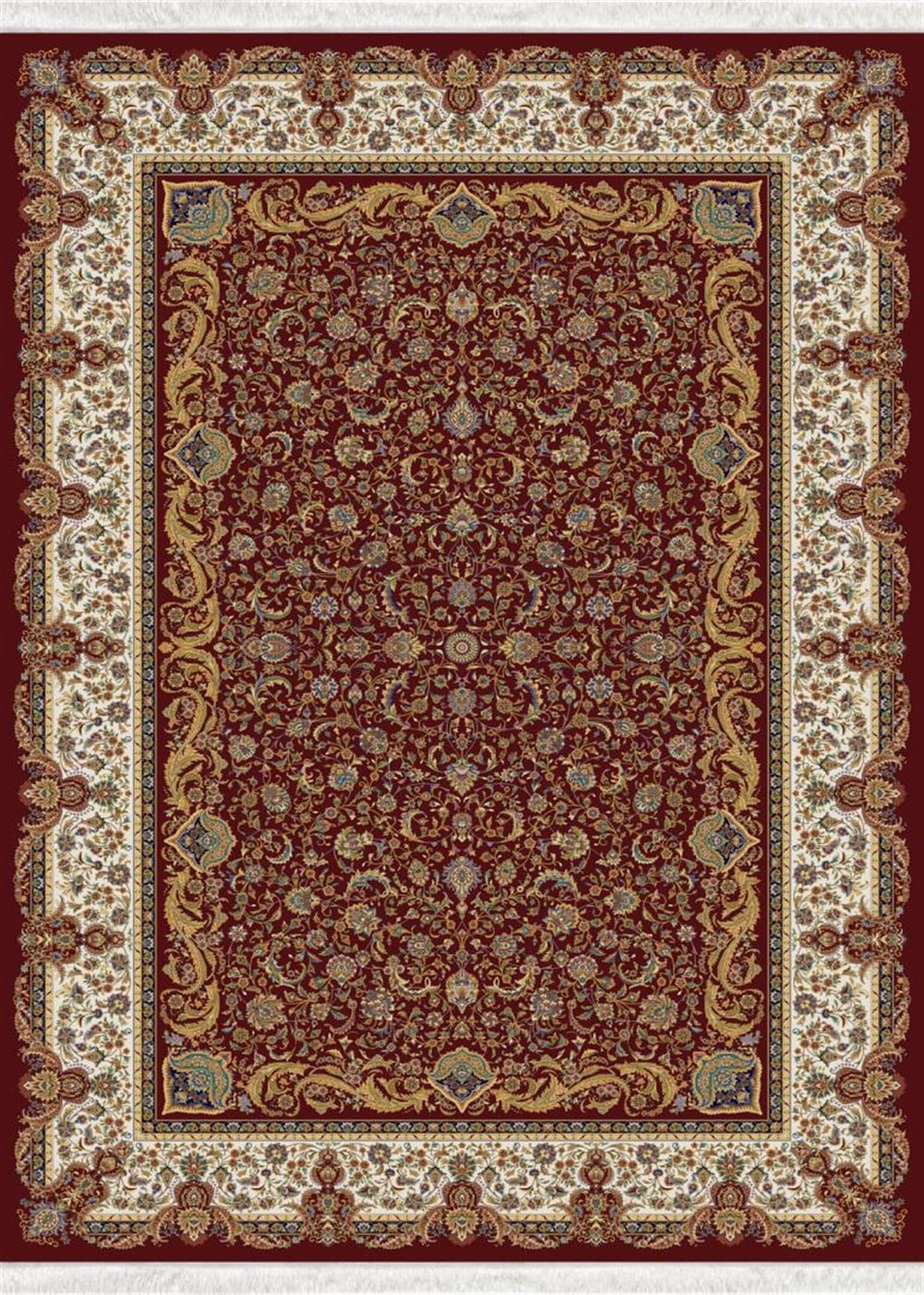 WOOLKNOT HALI QUM 2034 KREM BORDOWoolknotWOOLKNOT HALI QUM 2034 KREM BORDO
