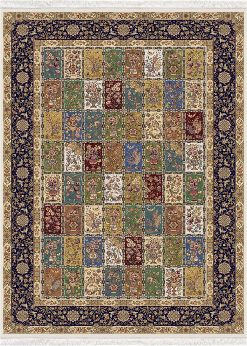 WOOLKNOT HALI QUM 2041 LACİVERT PAFTALIWoolknotWOOLKNOT HALI QUM 2041 LACİVERT PAFTALI