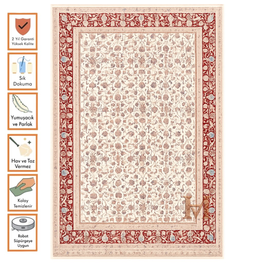 WOOLKNOT HALI ROYAL RYL18 KREM BORDO