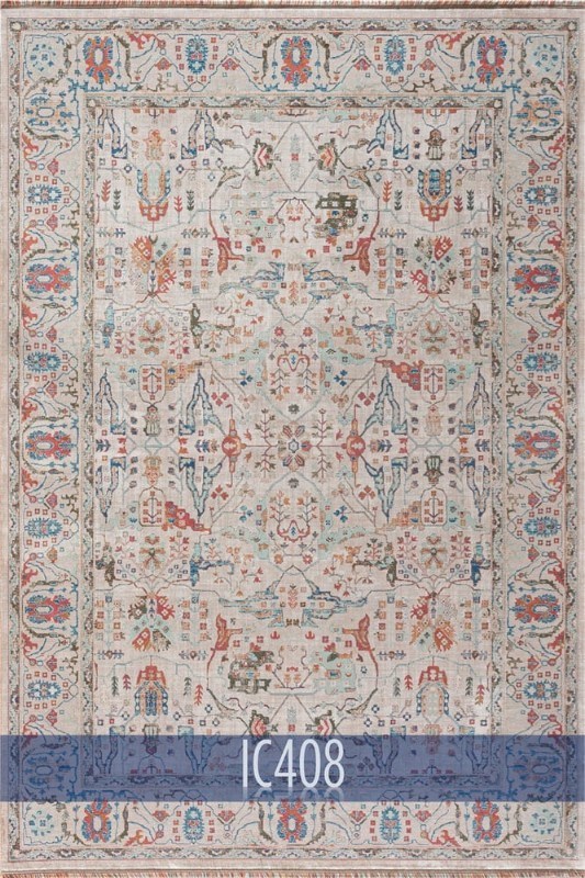 WoolknotWOOLKNOT HALI ICON IC408 BEIGE/BURGUNDY