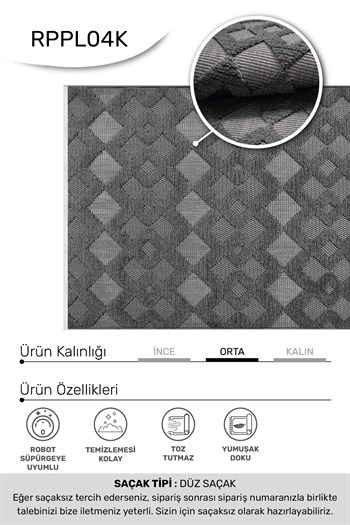 MASAL-Antrasit- Özel Ölçü- Oturma Odası, Koridor, Yatak Odası Halısı- Robot Süpürgeye Uyumlu-Kolay Temizlenebilir- Uygun Fiyat