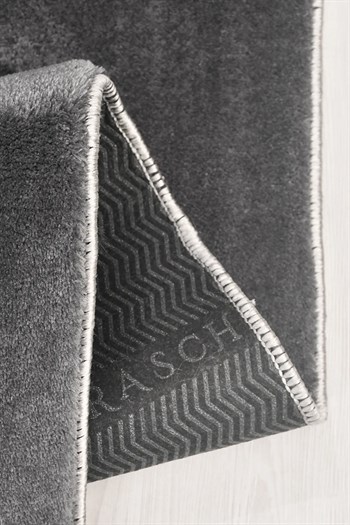 POLY Peluş Post Şeklinde Halı- Antrasit - Salon-Antre-Oturma Odası-Yumuşak-Kaymaz Taban-Yıkanabilir–Modern-Uygun Fiyat