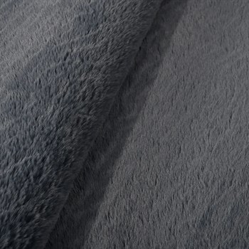 Tavşan Poly Peluş Halı -Antrasit-  Yüksek Kalite-Ekstra Yumuşak - Kaymaz Özel Tabanlı - Özel Ölçü