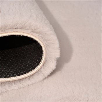 Tavşan Poly Peluş Halı -Vizon- Yüksek Kalite-Ekstra Yumuşak - Kaymaz Özel Tabanlı - Özel Ölçü