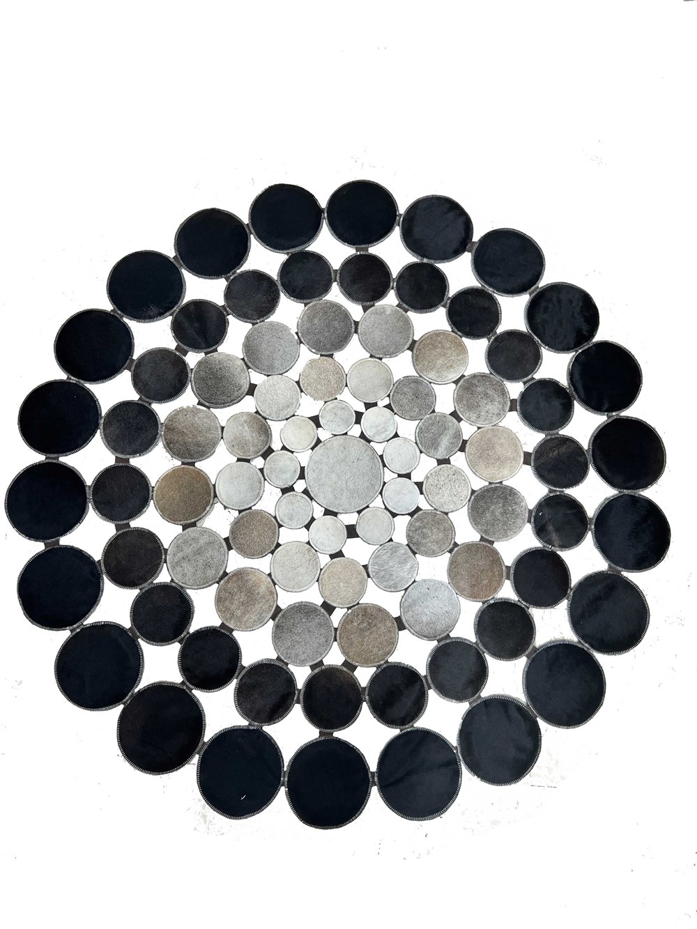 HAKİKİ PATCHWORK DERİ HALI STYLE ST 01 SİYAH