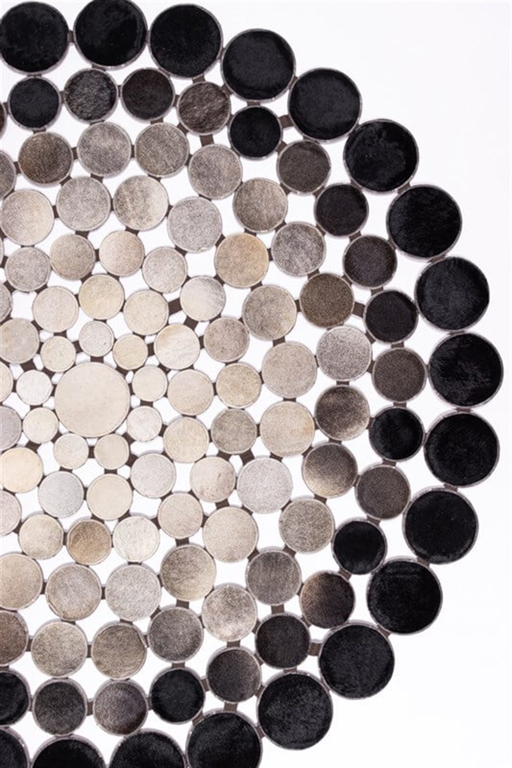 HAKİKİ PATCHWORK DERİ HALI STYLE ST 01 SİYAH