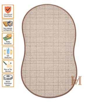 PERA LUSSO SİSAL LOOK LK001 KREM CANVAS3