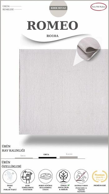 Dekoratif Salon ve Oturma Odası Halısı ROMEO RO10A