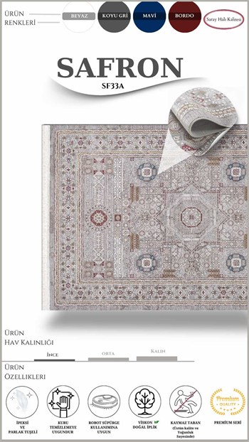 Klasik Kaliteli Salon Halısı SAFRON SF33A